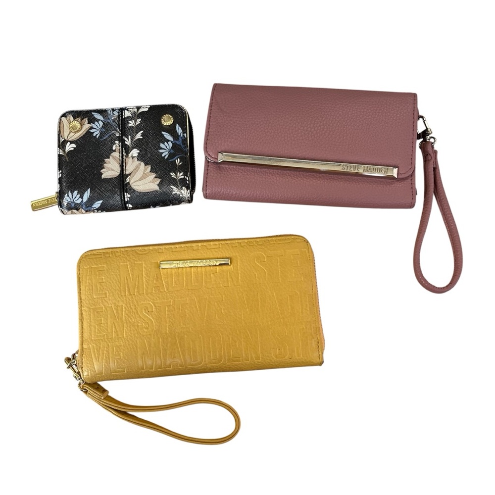 Lot of 3 Steve Madden Wallet Clutch Cardholder